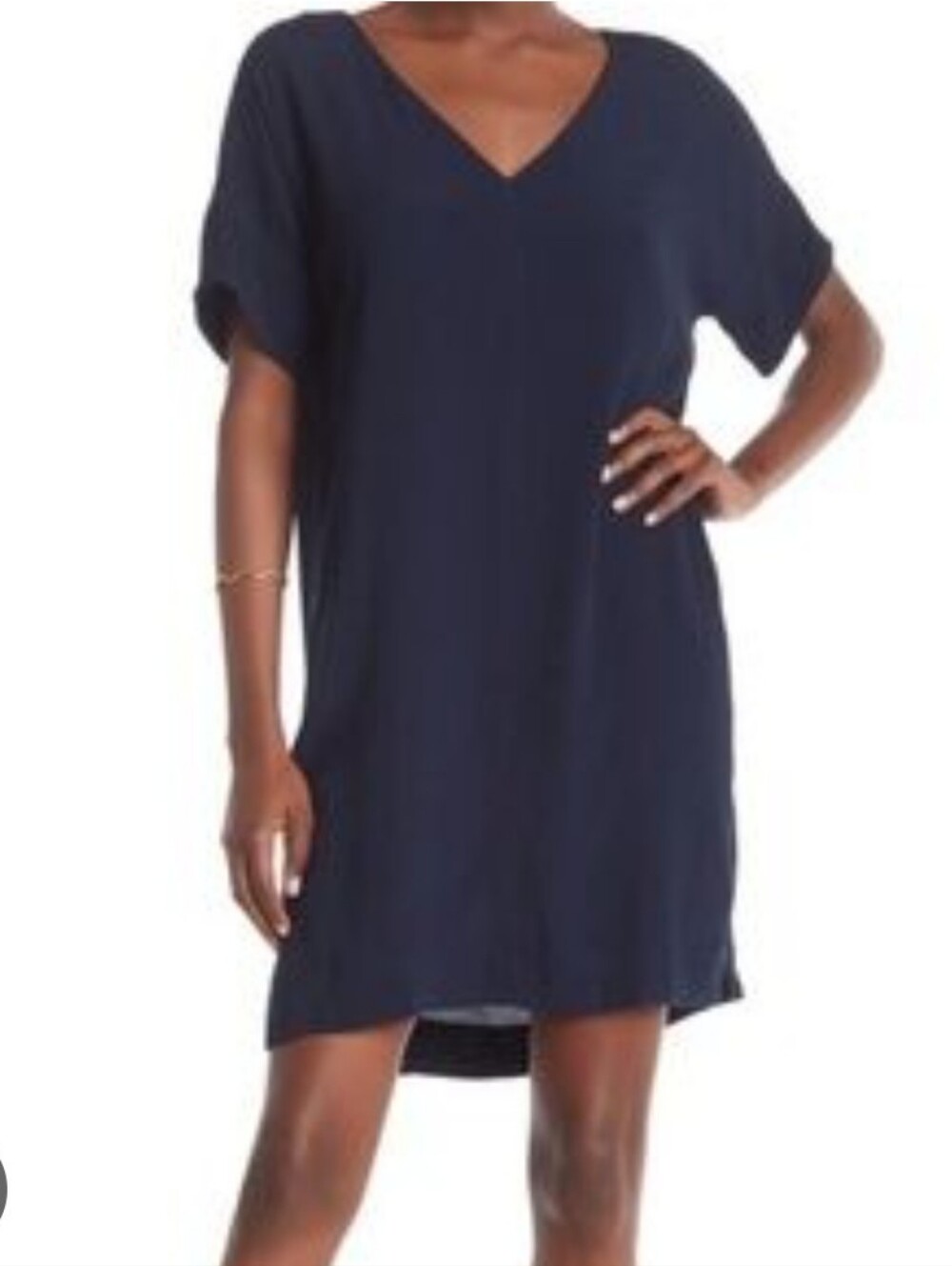 MADEWELL | XS Oversized Mini Shift Dress | teal blue